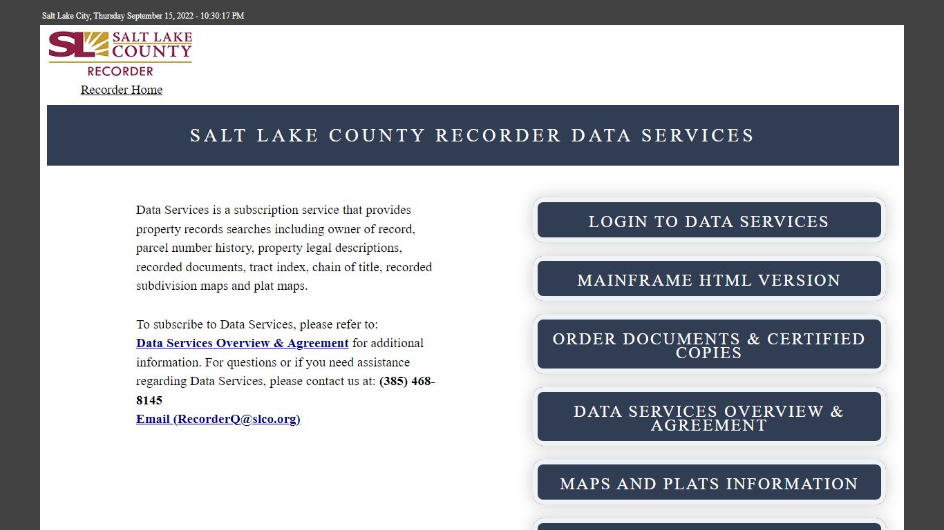 Salt Lake County Recorder - Home