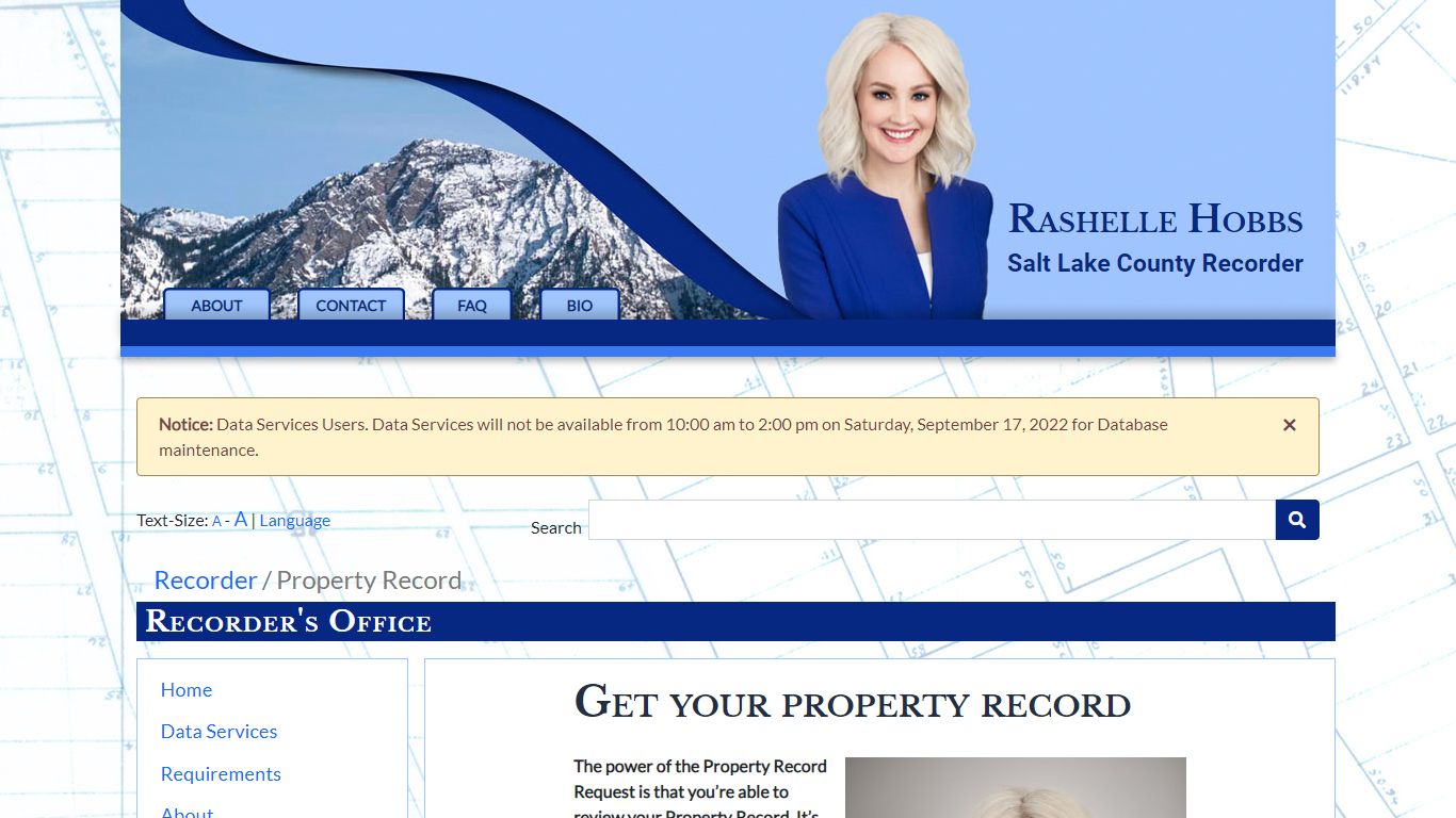 Get your property record | Salt Lake County Recorder